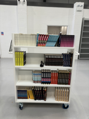 Storage Aspects - Book Aid International - Distribution Centre - Books on Picking Trolley