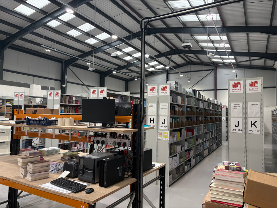 Storage Aspects - Book Aid International - Distribution Centre - Pick Shelving with Signage