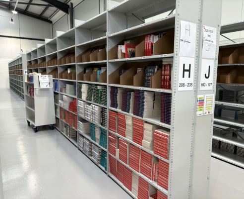 Storage Aspects - Book Aid International - Distribution Centre - Books in place as the centre is in use